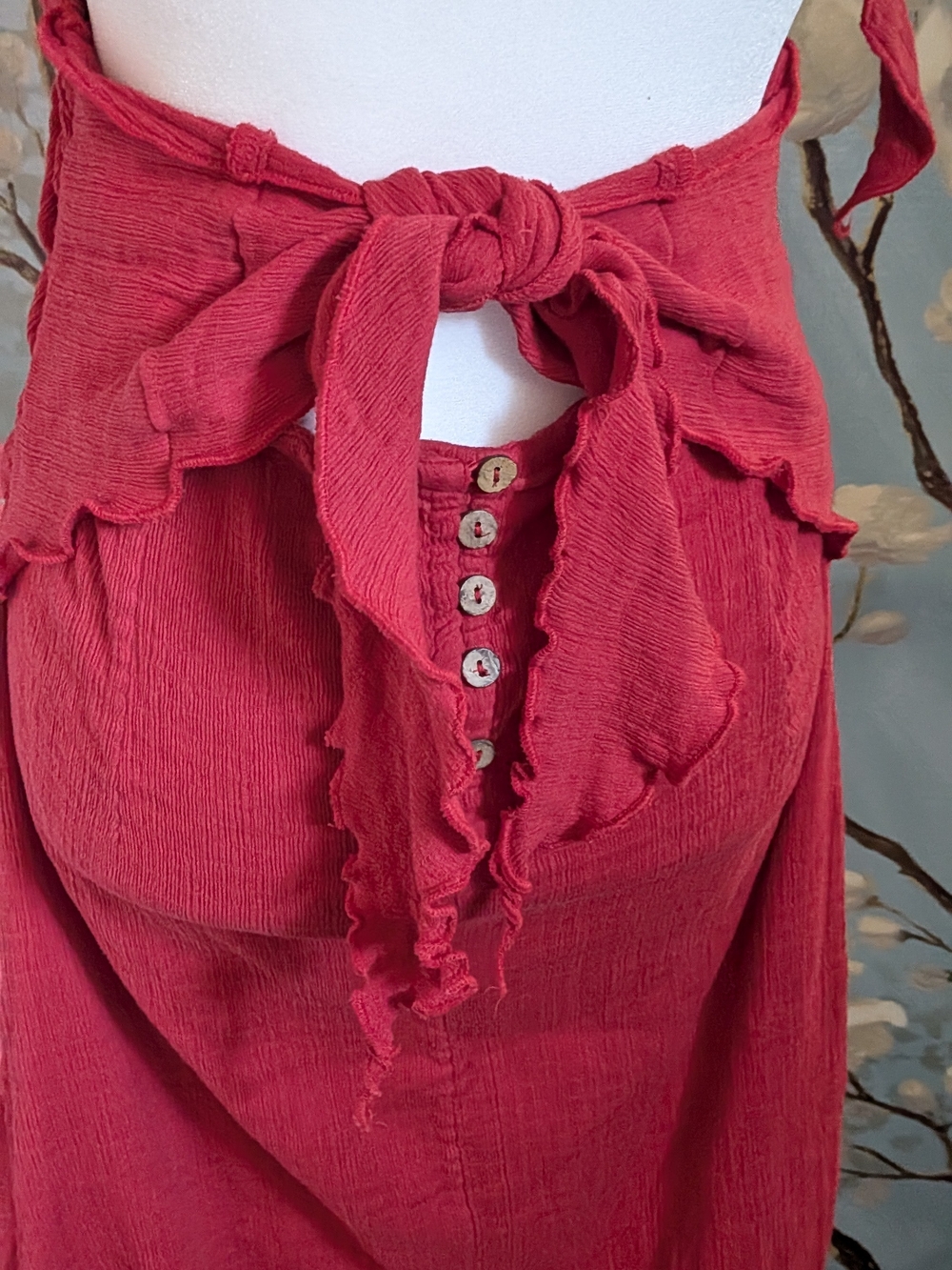 Free People Red Backless Halter Maxi Dress - Picture 4 of 5